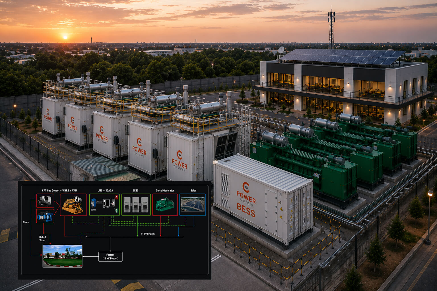 Industrial Gas Genset Installation